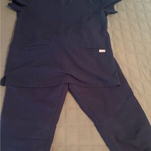 Figs Navy Blue scrub set